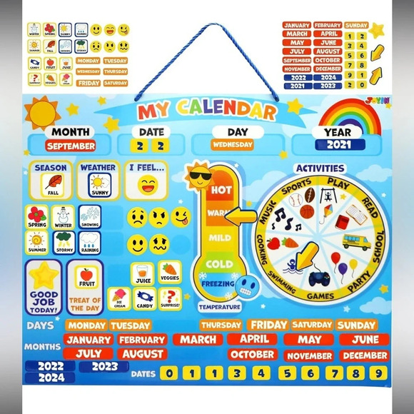 NIB Magnetic Learning Calendar for Kids - Picture 1 of 8